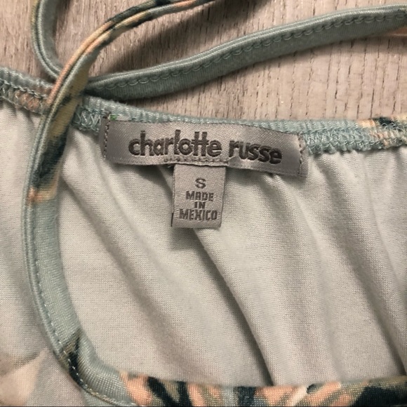 Charlotte Russe floral v neck wrap cross bodysuit - Picture 3 of 3